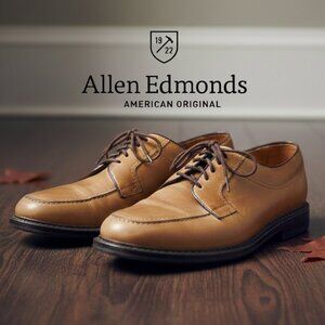 Allen Edmonds Wilbert Brown Leather Split Toe Derby Shoes 10.5 D Comfort